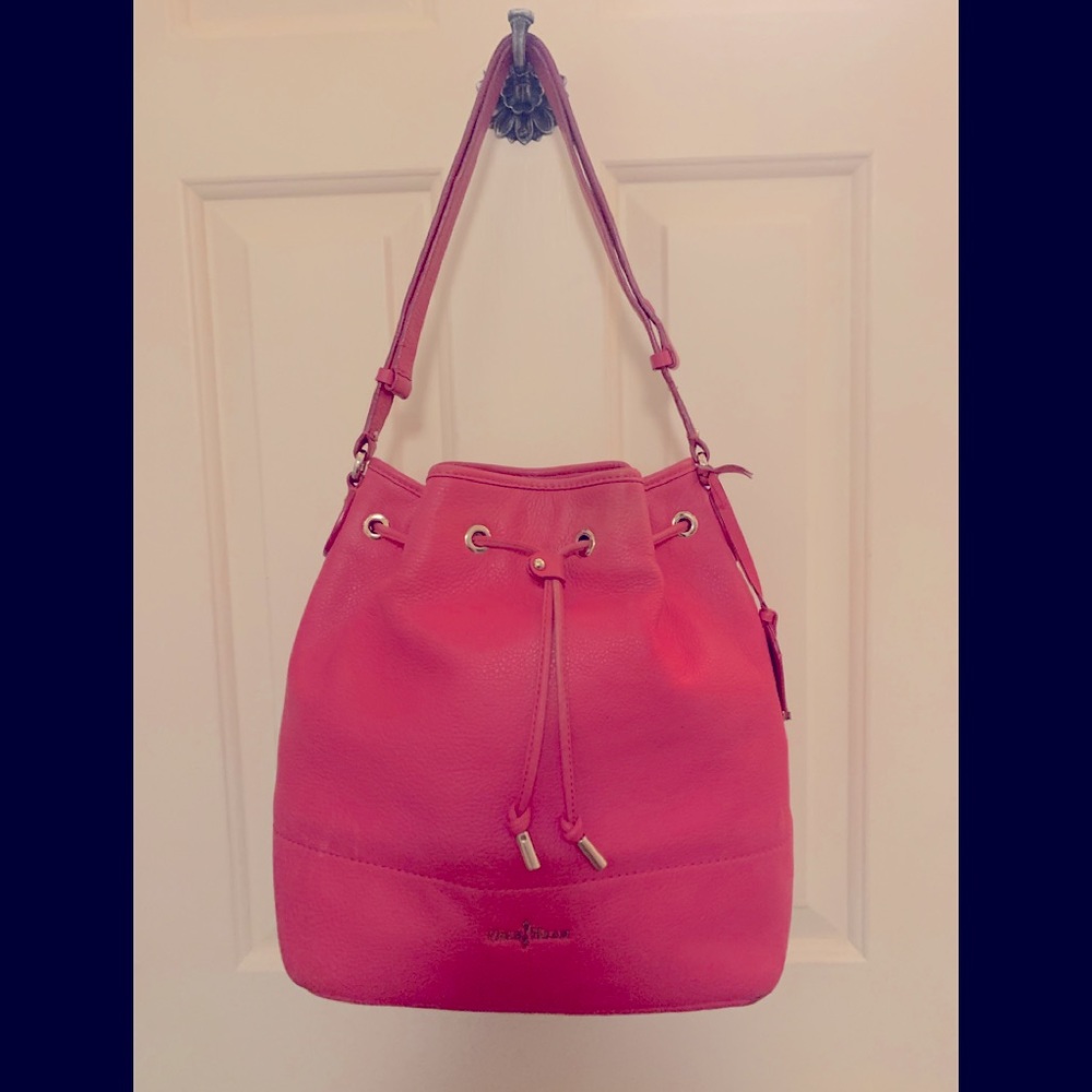 Cole Hahn Large Pink Drawstring Bag